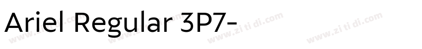 Ariel Regular 3P7字体转换